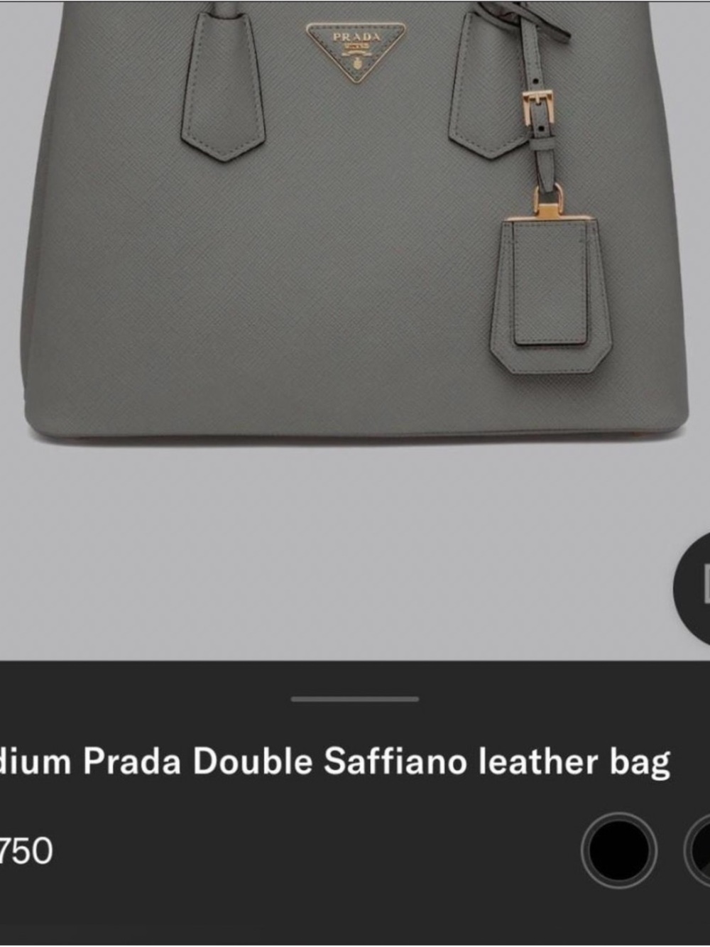 Prada Taupe Saffiano Leather Satchel with Gold Hardware - Picture 3 of 3